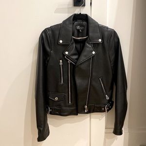 Zara Faux Leather Moto Jacket, S